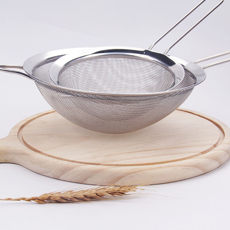 Rây Lọc Viền Inox Konbini365 Lọc Cháo, Bột, Cua Siêu Mịn Có Móc Treo Nhiều Kích Cỡ