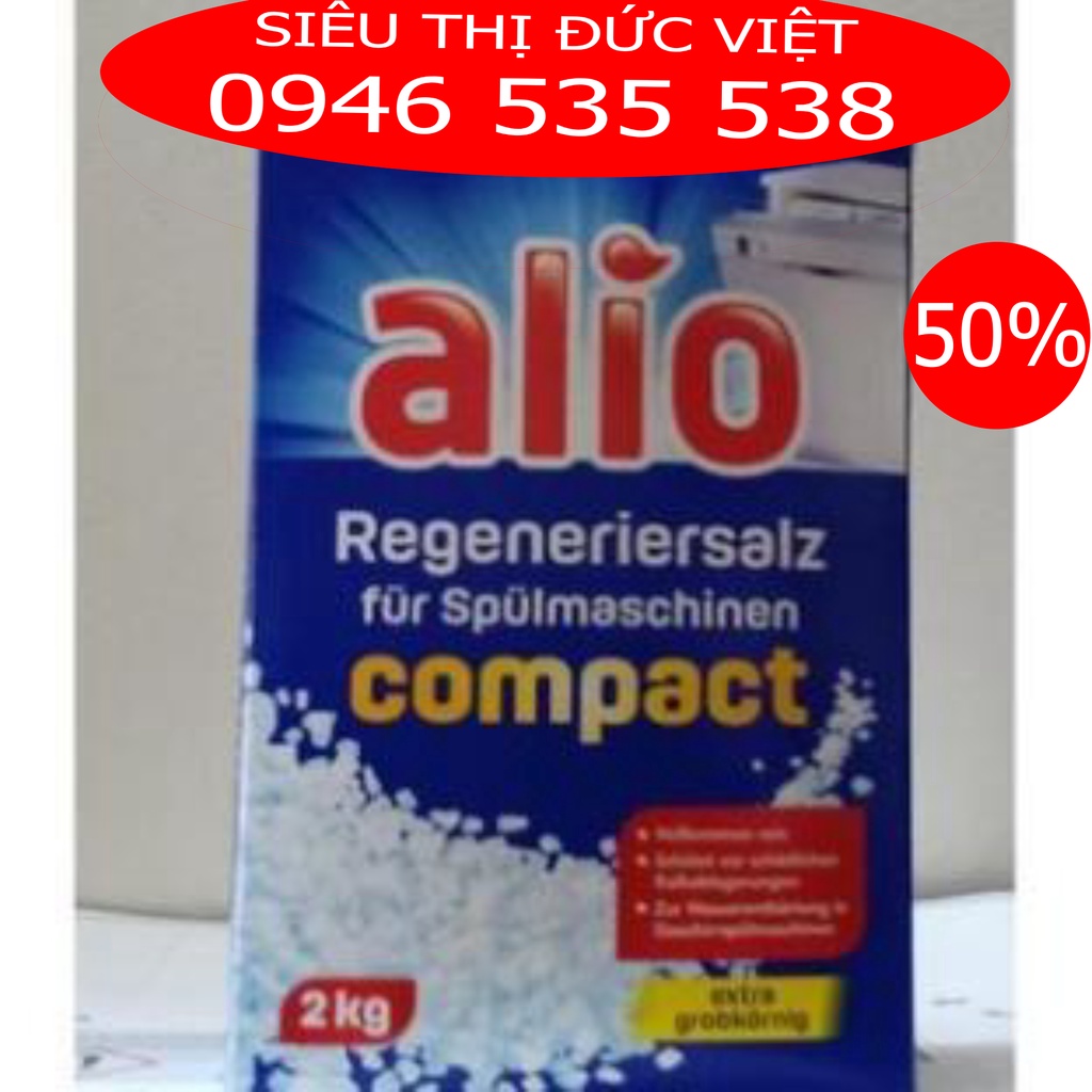 Muối rửa bát Alio 2kg - Muối làm mềm nước