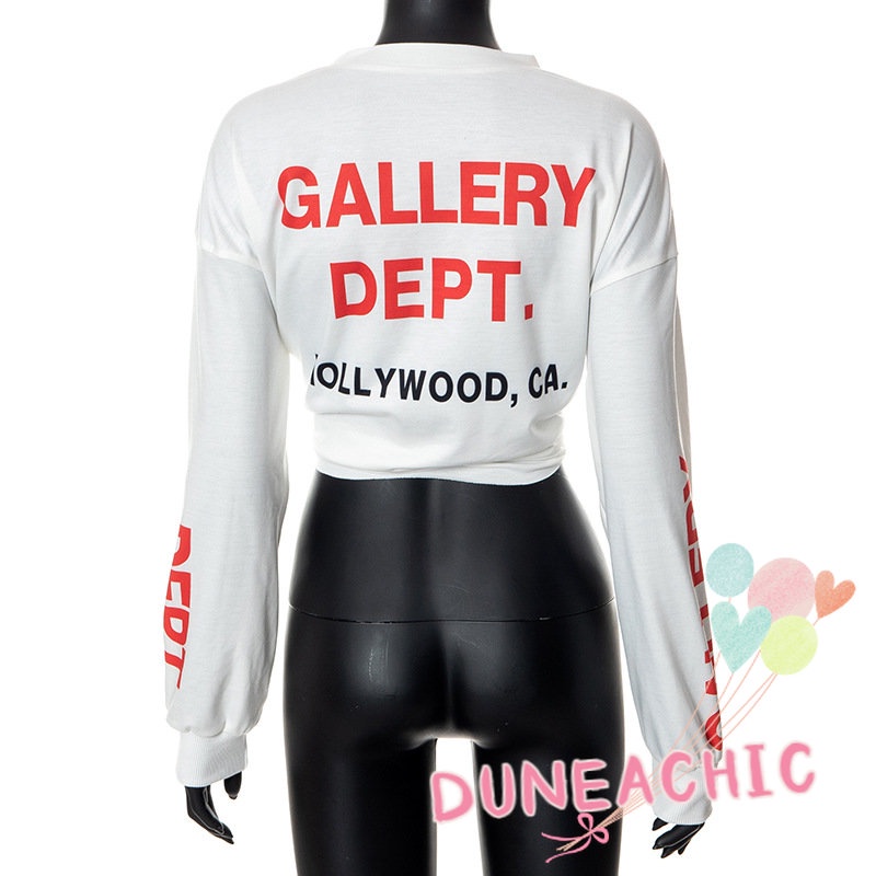 DUNEA Áo Nỉ Dài Tay In Chữ Thời Trang Dành Cho Nữ