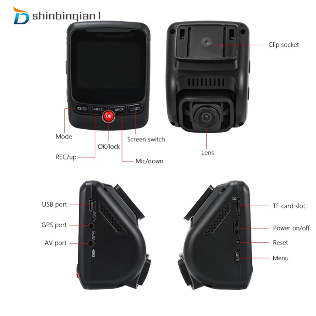 Camera hành trình efl Acekool màn hình LCD 2.4" Full HD 1080P góc rộng 170 cảm biến G | BigBuy360 - bigbuy360.vn