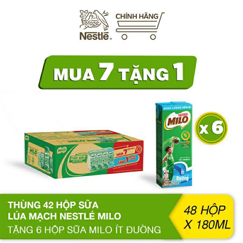 thùng 48 hộp sữa nestle' milo 180ml