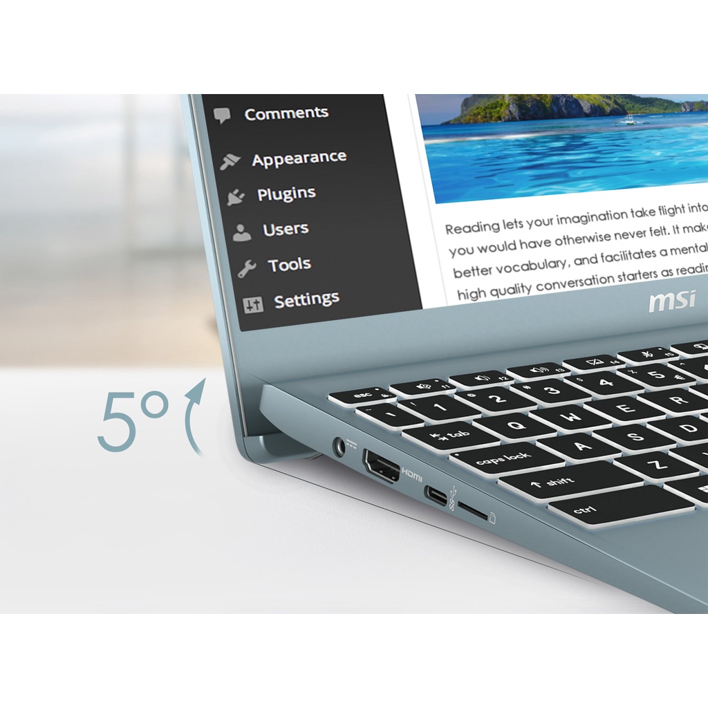 Laptop Modern 14 B11MO 682VN nhẹ mà đẹp (Blue Stone) - Laptop văn phòng thiết kế cao cấp | BigBuy360 - bigbuy360.vn