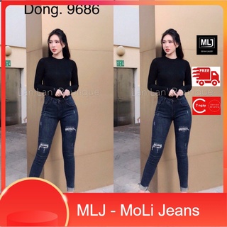 [50kg~95kg] QUẦN JEAN nữ 9 tấc BIG SIZE lưng cao co dãn mạnh 2467
