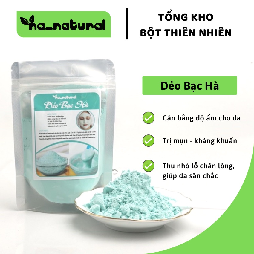 bột mask dẻo bạc hà 🔥 CAO CẤP 🔥 bột mask dẻo giúp cân bằng độ ẩm cho da, thủ nhỏ lỗ chân lông hiệu quả 100gr