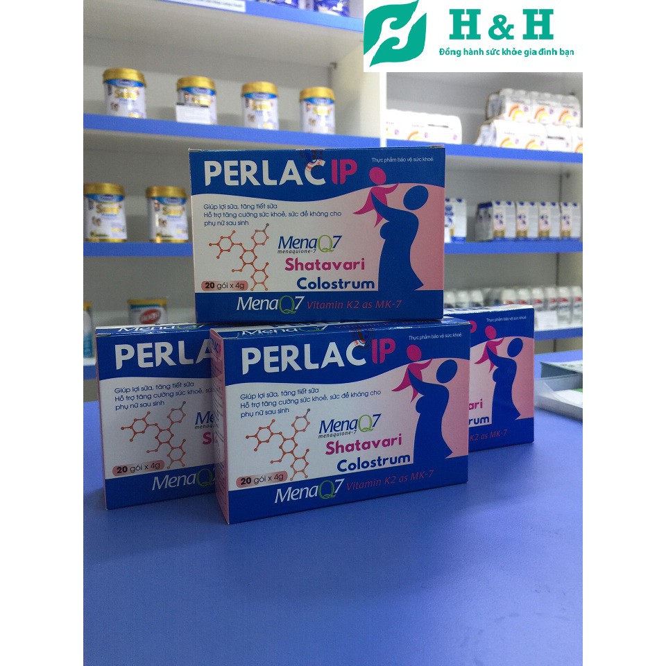 Cốm lợi sữa PERLAC IP (Hộp 20 gói) – Bổ sung VITAMIN VÀ DƯỠNG CHẤT giúp LỢI SỮA, TĂNG CHẤT LƯỢNG SỮA, TĂNG SỨC ĐỀ KHÁNG