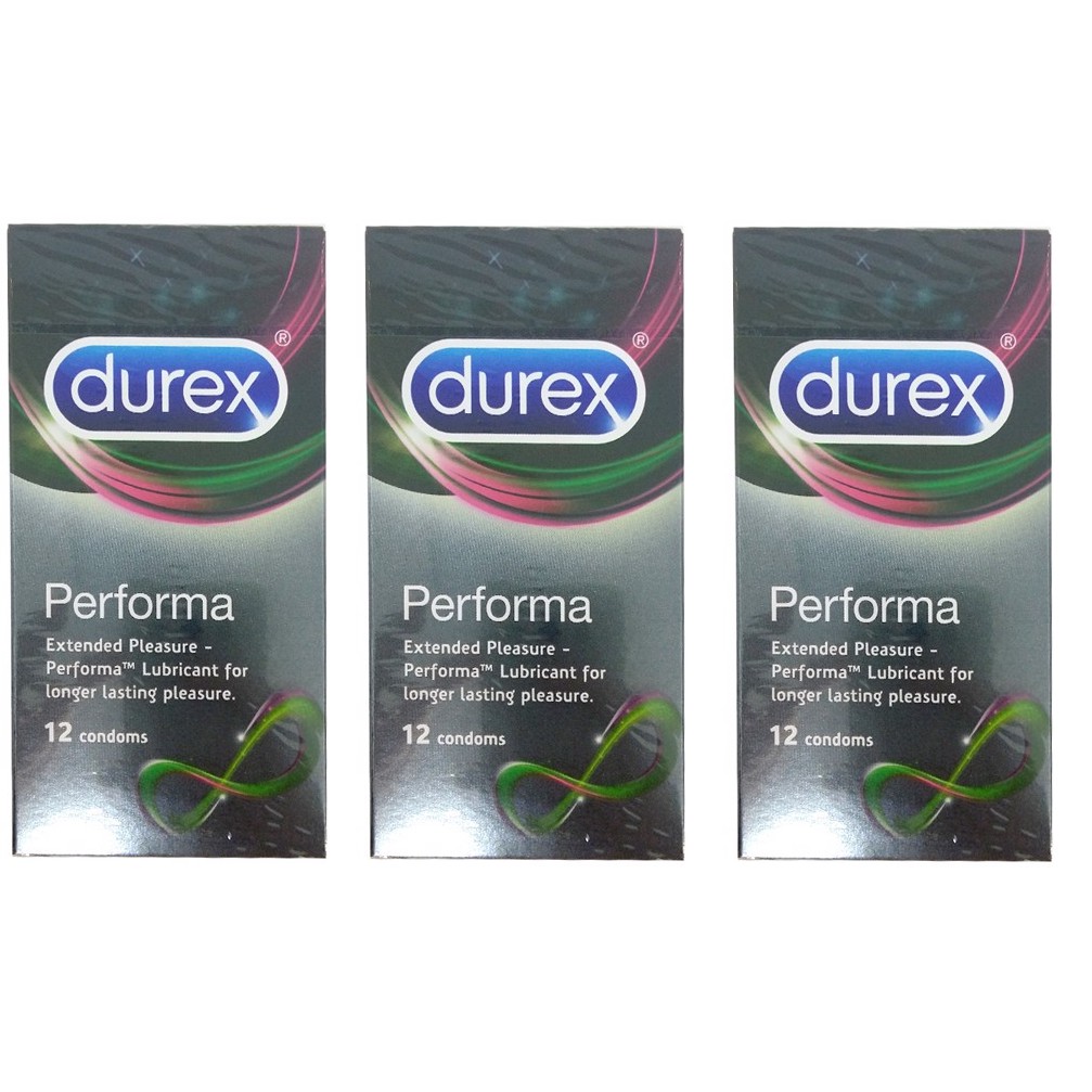 Combo siêu tiết kiệm 99k : 3 hộp Durex performa 36 cái + tặng 1 vòng đeo DV