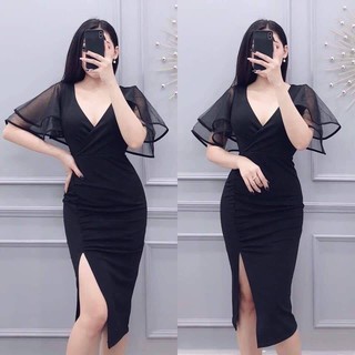 [MÃ SST12381 GIẢM 20K ĐƠN 0Đ] Đầm Ôm Phối Ren Dự Tiệc