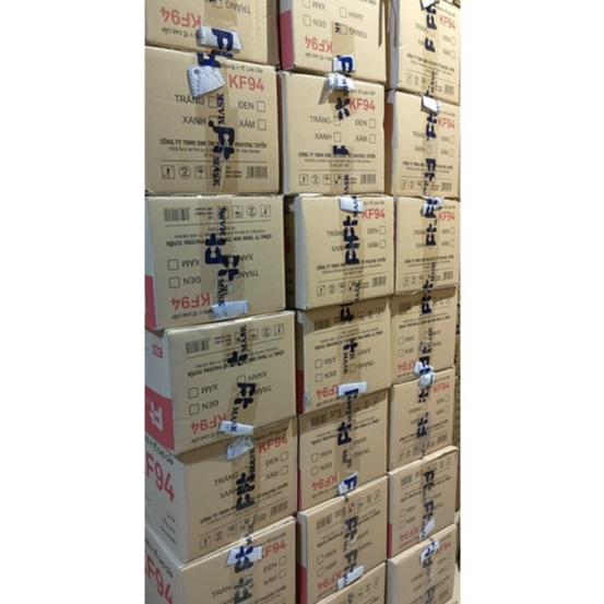 1 Thùng Khẩu trang 4D KF94 PT Mask Phương Tuyến Màu Trắng, Xanh, Xám, Đen Vải 4S