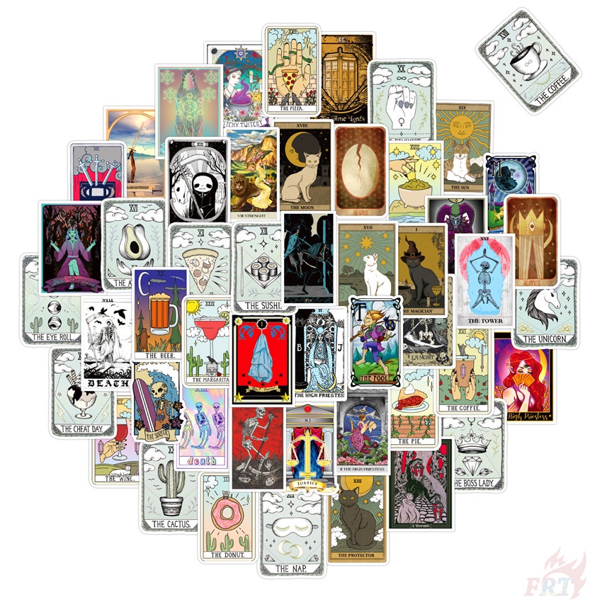 ❉ Destiny - Tarot Series 01 Stickers ❉ 50Pcs/Set DIY Fashion Mixed Luggage Laptop Skateboard Doodle Decals Stickers