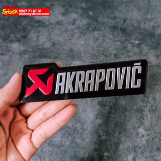 Sticker metal hình dán kim loại - Akrapovic 1 miếng