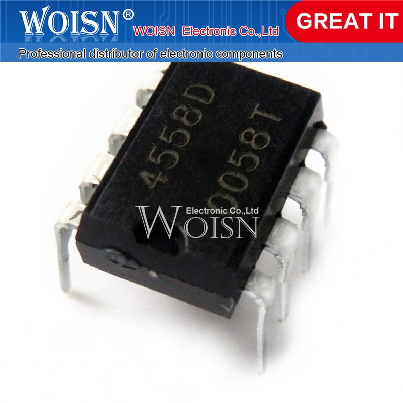 Bộ 10 Linh Kiện Điện Tử NJM4558D DIP8 NJM4558 DIP NJM4558DD JRC4558D JRC4558 RC4558 RC4558P
