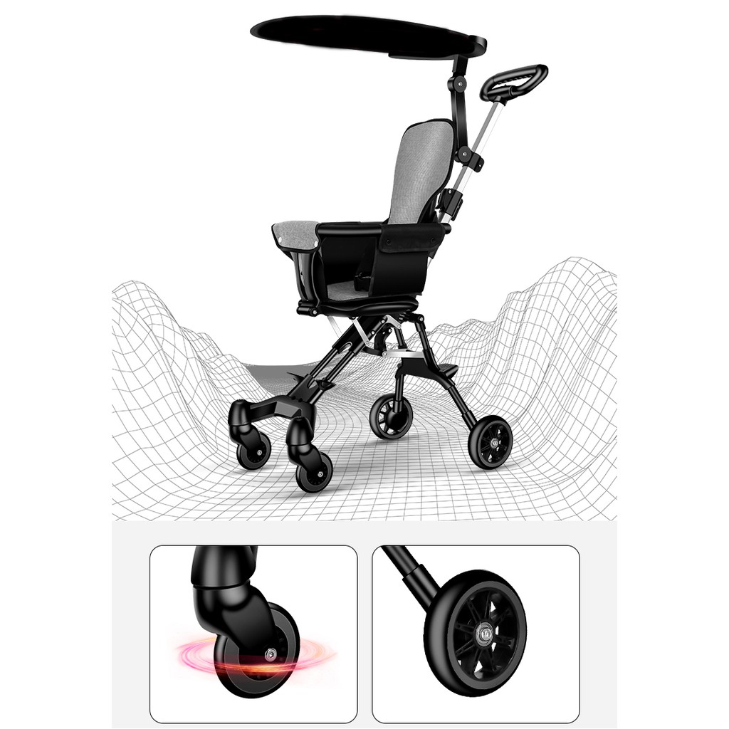 Xe Đẩy Gấp Gọn, Đảo Chiều Cho Bé - Siêu Gọn, Siêu Nhẹ, Siêu Rẻ