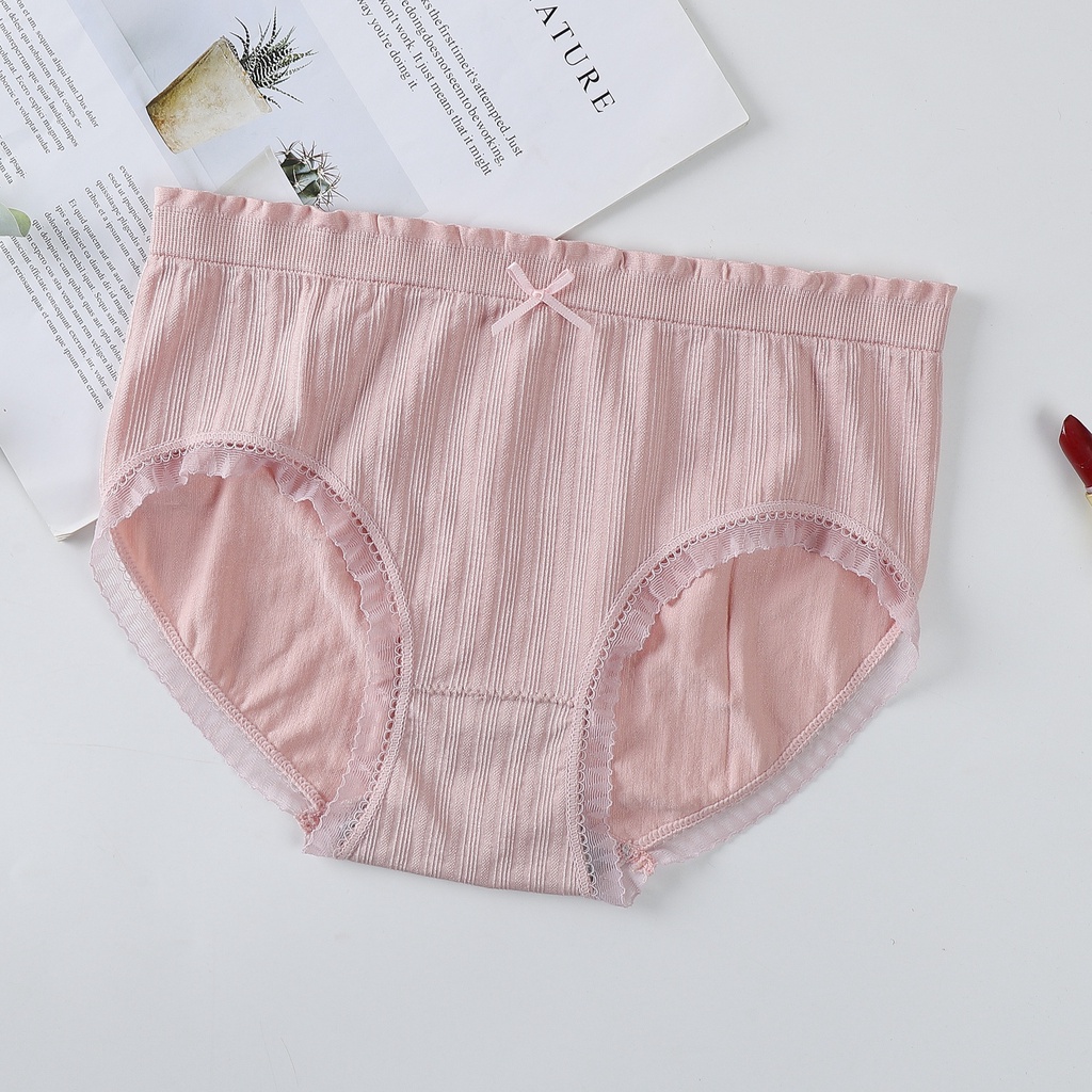  Quần lót nữ cotton gân tăm mềm mại kháng khuẩn siêu có giãn | BigBuy360 - bigbuy360.vn