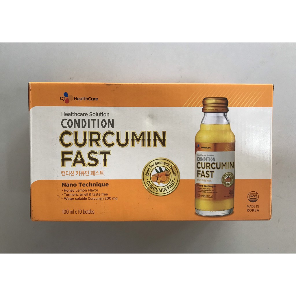 Condition Curcumin Fast - hỗ trợ tăng cường khả năng chống oxy hoá, giúp bảo vệ niêm mạc dạ dày