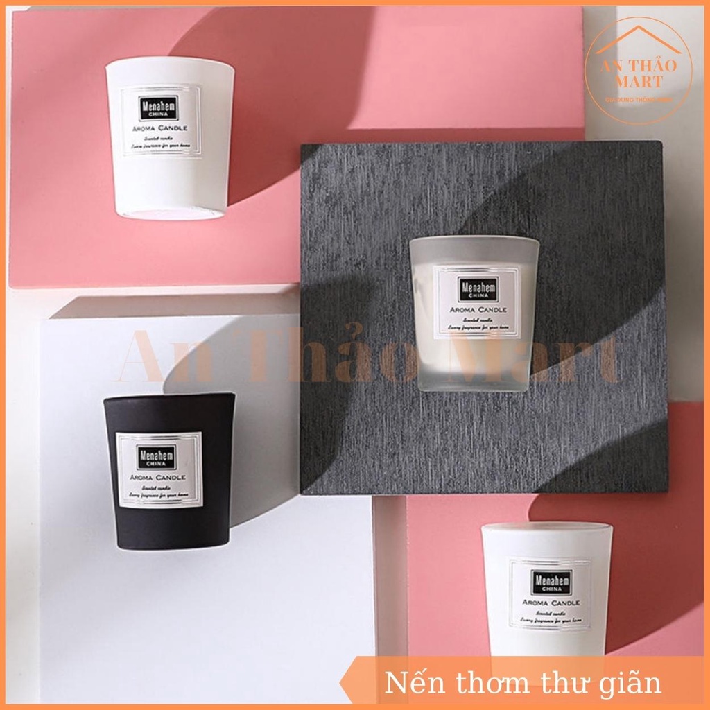 Nến Thơm Thư Giãn Không Khói Cao Cấp Aroma Menahem, Nến Thơm Siêu Sang Và Tây Kèm Hộp Đựng Nến