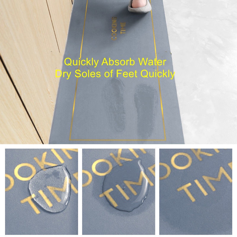 Thảm Lót Sàn Nhà Bếp Chất Liệu Mềm Mại Thấm Hút Dầu Chống Mòn Cao Cấp