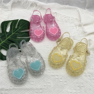 Mùa Hè Bé Trai Bé Gái Giày Pha Lê Trẻ Em Hoạt Hình Thạch Nhựa Sandal Phiên Bản Hàn Quốc Chống Trơn Trượt Casual Love Baby [IU Bay Baby House]