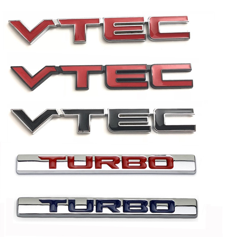 Miếng Dán Kim Loại In Chữ 2.4 210 220 370 gk5 vtec i-vtec turbo vti-Sawd Trang Trí Thân Xe Hơi honda civic city odyssey vezel crv accord
