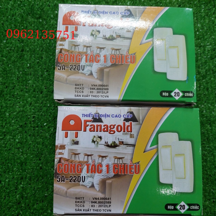 Công tắc 1 chiều 5A 220v trắng