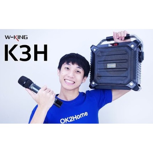 Loa bluetooth W-King K3H 100W loa karaoke bluetooth tặng kèm mic hát karaoke Pin cực lâu công suất lớn 100W- BH 12 tháng