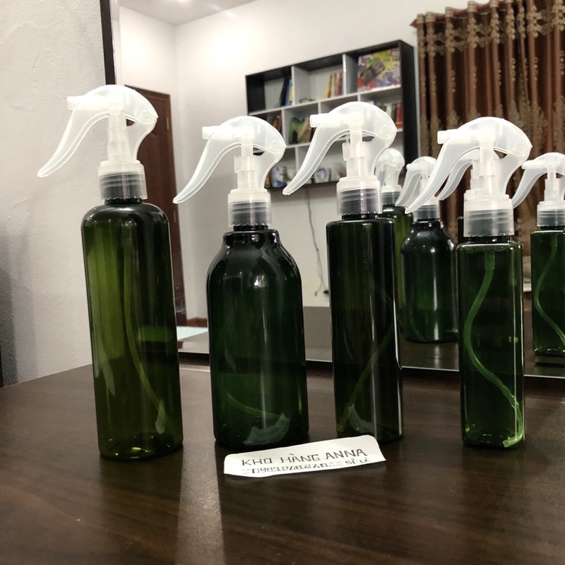COMBO 10 Chai Bình xịt phun sương màu xanh 500ml/ 300ml/ 250ml/ 200ml/ 150ml/ 100ml- Chai bóp xịt nước sát khuẩn