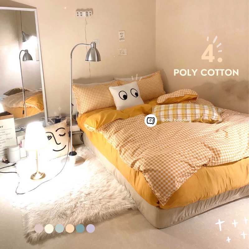 [HÀNG CÓ SĂN] FULL Bộ chăn ga gối 6 MÀU poly cotton: hoạ tiết ziczac | BigBuy360 - bigbuy360.vn