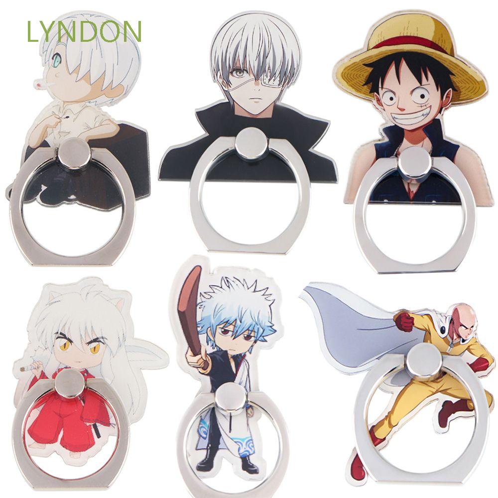 Vòng nhẫn đỡ điện thoại xoay 360 độ chống rơi inuyasha hoạt hình Luffy