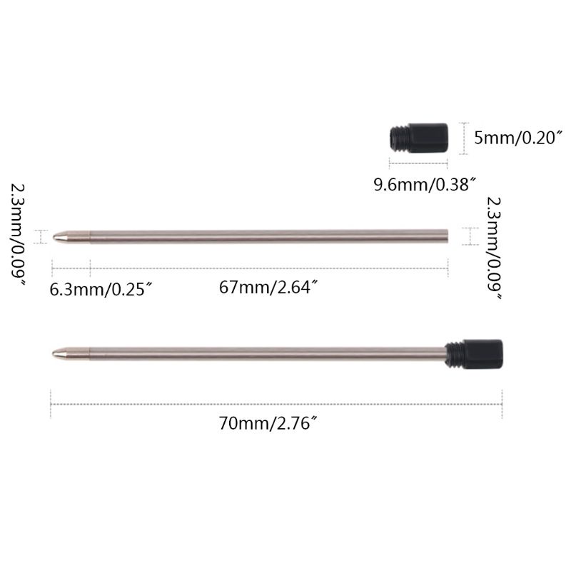 10 Ruột Bút Bi Thay Thế Ngòi 1 0mm Mực Xanh / Đen