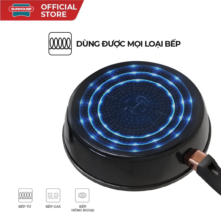 Chảo chống dính Ultra titanium SUNHOUSE ST20-22-26-28-30B