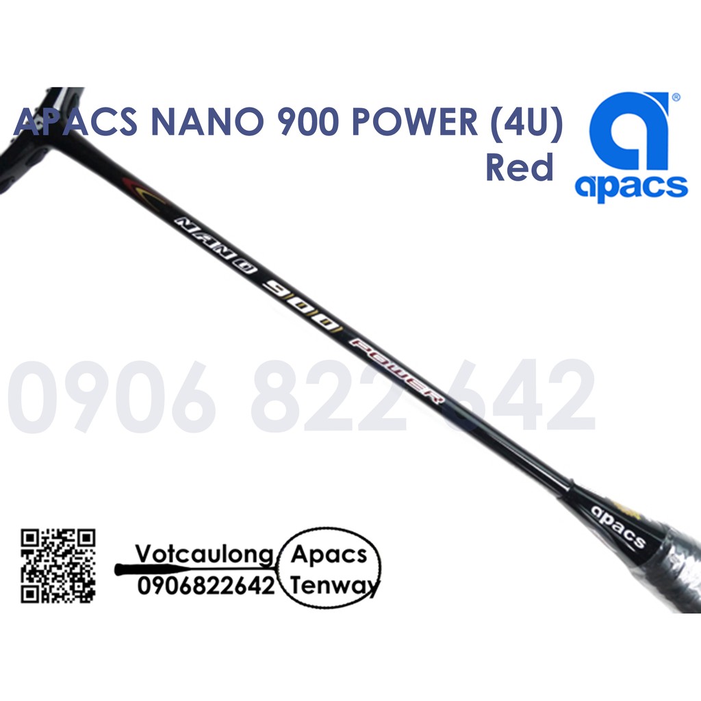 Vợt cầu lông Apacs Nano 900 Power - 4U đỏ | Vợt chính hãng, đánh phong trào