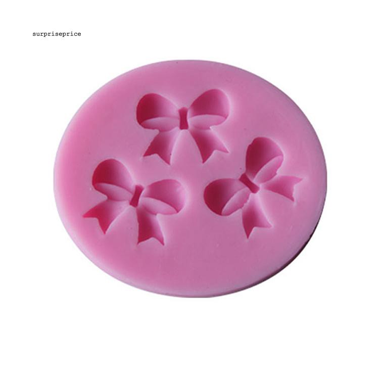 Khuôn silicon làm bánh kẹo đa năng hình nơ đáng yêu tiện dụng