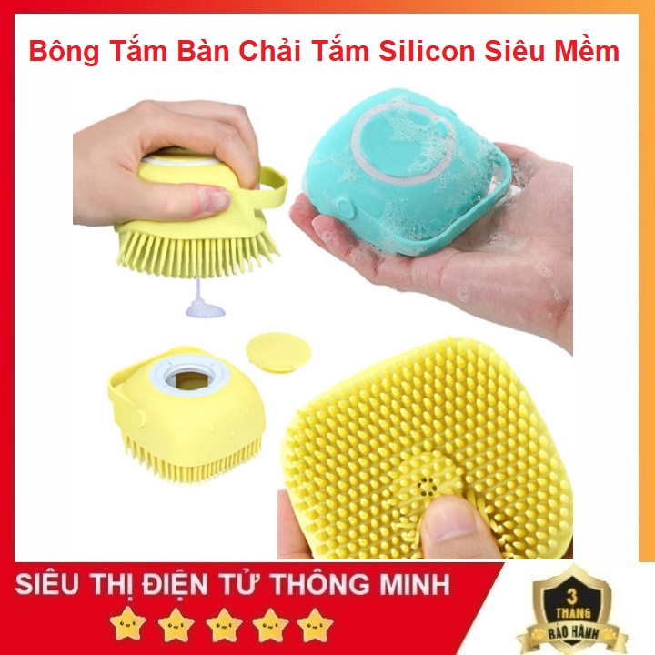 Bông Tắm Dùng Cho Người Lớn Và Dùng Cho Trẻ Em, Bàn Chải Tắm, Giúp Tạo Bọt Massage - Chất Liệu Silicon Cao Cấp