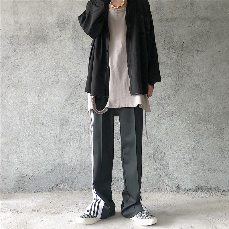 Quần Dài Ống Rộng Kẻ Sọc Trắng Đen Thời Trang | BigBuy360 - bigbuy360.vn