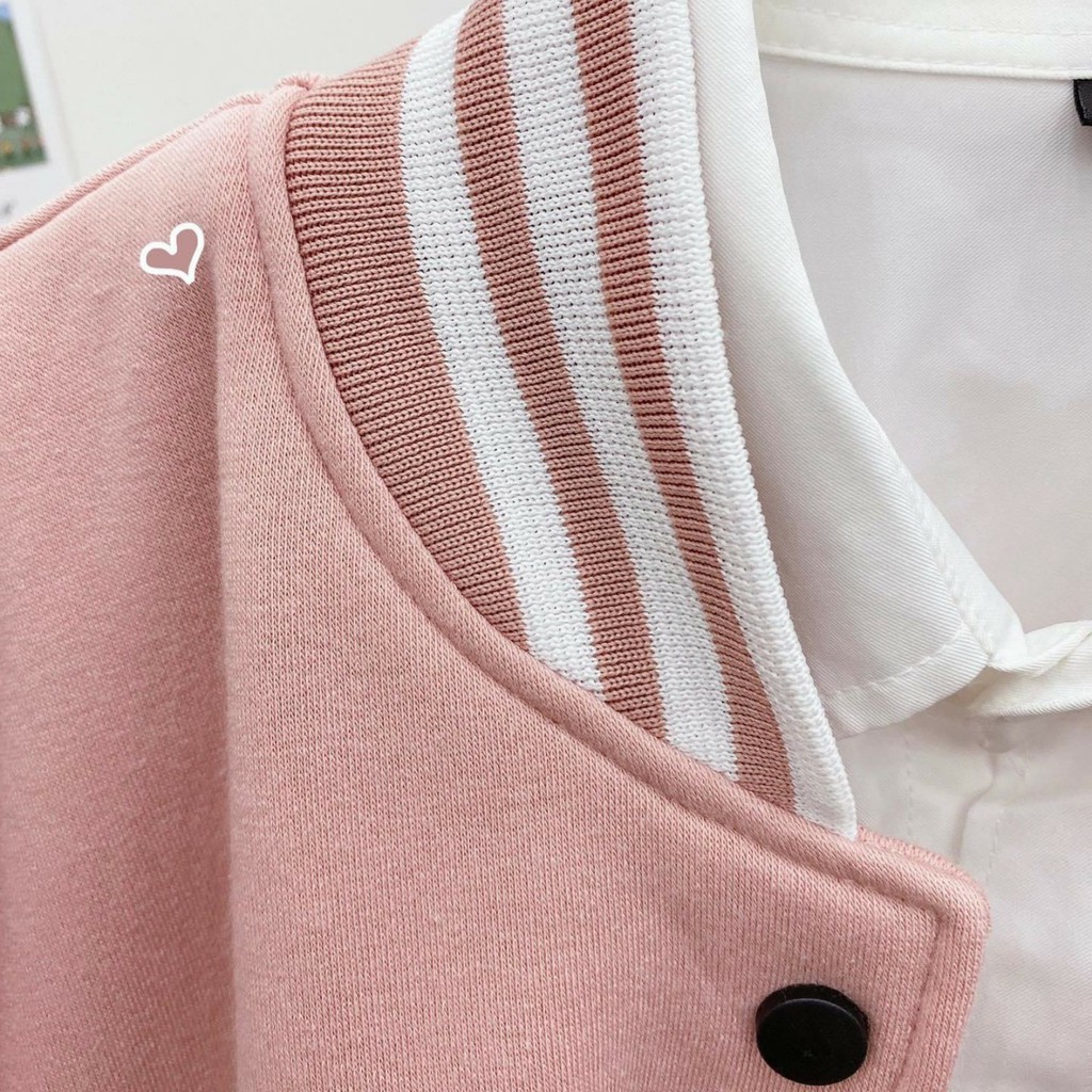 Áo khoác nỉ BOMBER thêu emoji form rộng unisex nam nữ hai màu Đen BOTEE | BigBuy360 - bigbuy360.vn