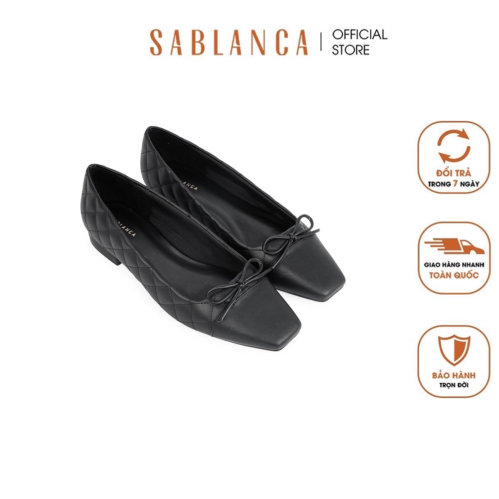 Giày búp bê nữ mũi vuông đính nơ SABLANCA 5050BB0067