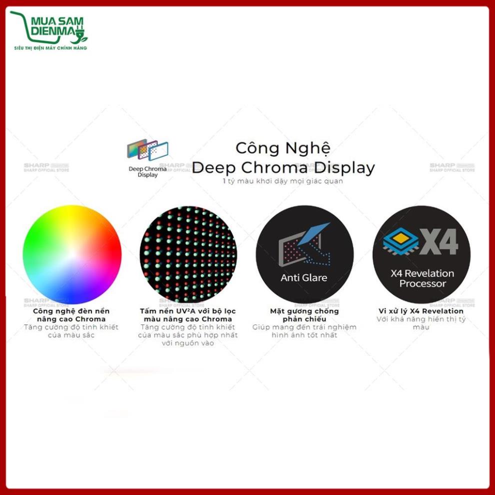 TV Android Sharp 50 inch 4K 4T-C50DL1X Hàng Malaysia Android --Chỉ giao tại HN--