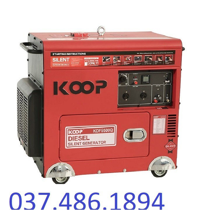 Máy Phát Điện Chạy Dầu 7kVA Koop KDF9500Q