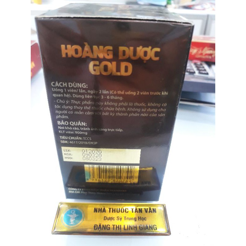 (che tên sản phẩm)(bổ thận Nam) MENS GINGSENG HOÀNG DƯỢC GOLD của công ty TRADIPHAR