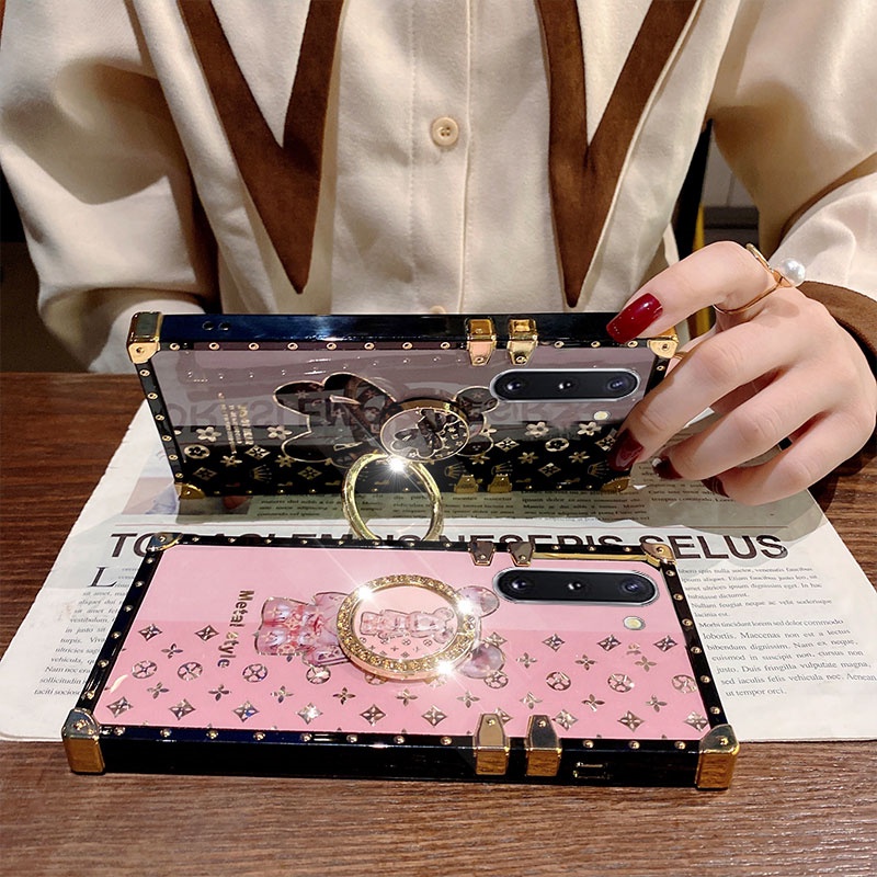 Ốp Điện Thoại Vuông In Hình Gấu Hoạt Hình Cho Xiaomi Redmi Note 12 note11 Pro note10 9S Redmi 10C 9C 10A