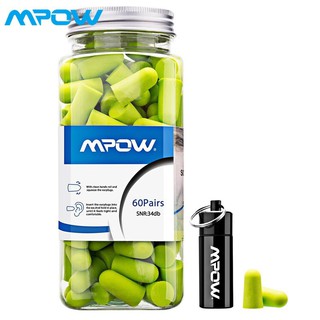 Giảm giá!Mpow Foam Earplug, 34dB Highest NRR, 60 Pairs with Aluminum Carry Case