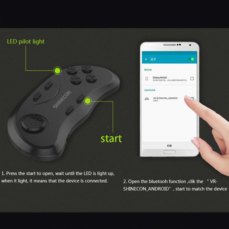 Tay Cầm Chơi Game Bluetooth Không Dây Cho Điện Thoại Android Ios Smartphone Vr Pc Tv