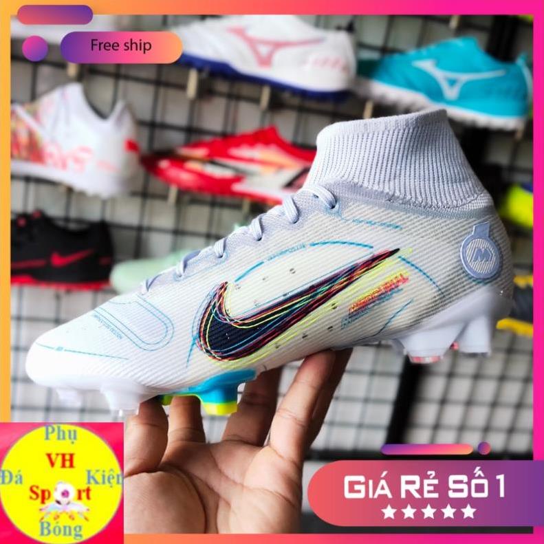 Giày đá bóng sân cỏ tự nhiên Mercurial Superfly 8 Elite Trắng FG 🐠 ⚾️