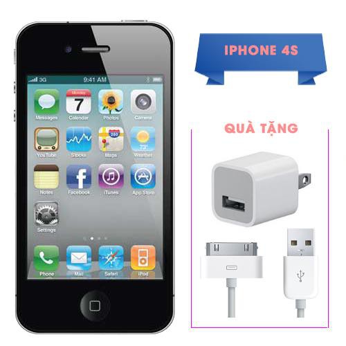 Điện Thoại iPhone 4S 16G Bản Quốc tế có lắp sim- Tải sẵn ứng dụng Facebook, Zalo, Zingmp3, Messenger, Youtube... | BigBuy360 - bigbuy360.vn