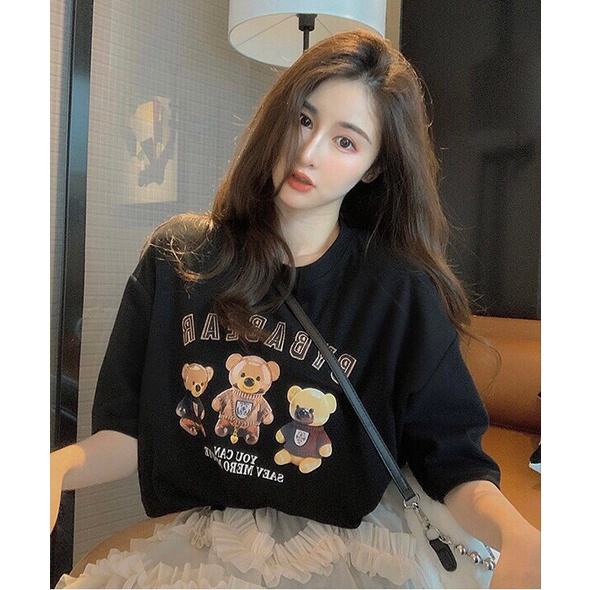 Áo thun tay lỡ nam nữ, áo phông unisex form rộng chất cotton mát mịn thấm hút mồ hôi in hình ngộ ngỉnh