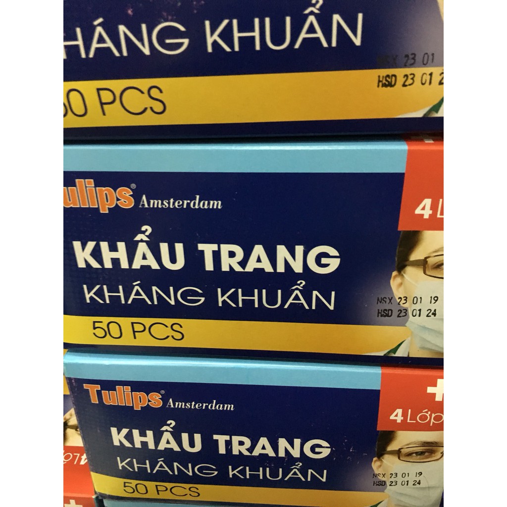 Khẩu Trang Y Tế Cao Cấp 4 Lớp Màu Than Tulip