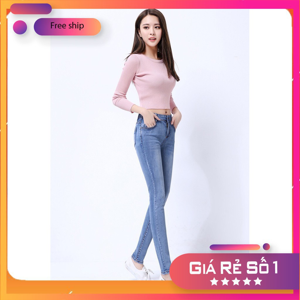 Quần jean nữtrơn co giãn size từ 25-35