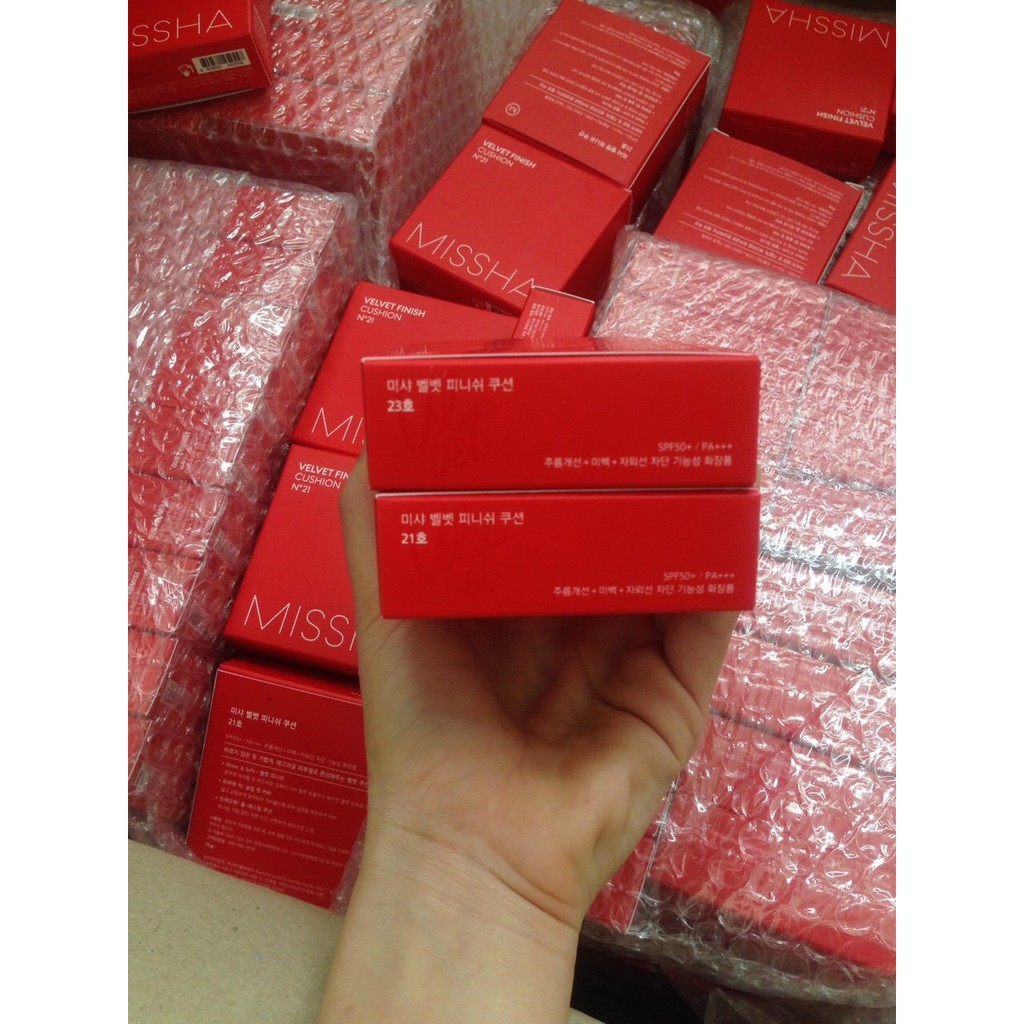 Phấn nước Missha  đỏ Velvet Finish Cushion Spf50/PA++ | BigBuy360 - bigbuy360.vn