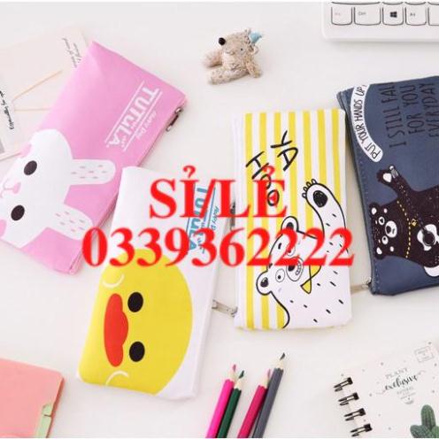 [ HAIANHSHOP ]  Túi đựng bút vải Canvas - Túi Canvas đa năng 19*9cm Duashop &gt;