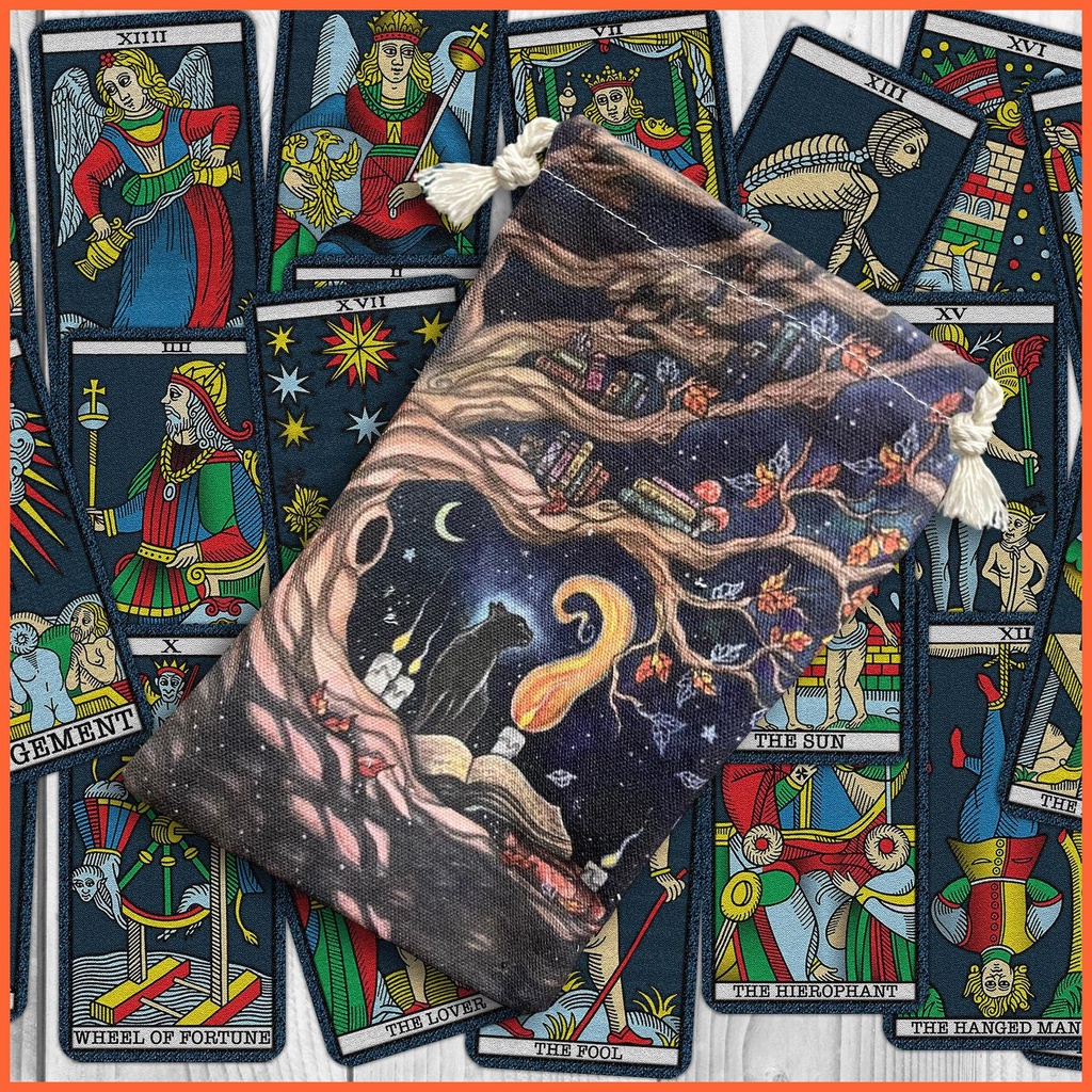 Túi Vải Đựng Bài Tarot 14x22cm Tiện Dụng