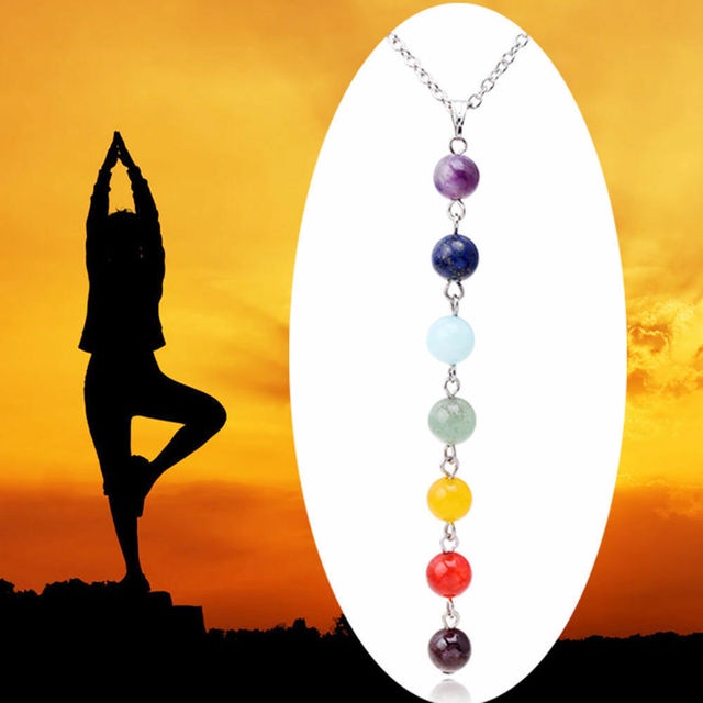 Vòng cổ 7 Viên Đá Chakra Chữa Bệnh Cân Bằng